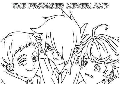 Раскраски Обещанный Неверленд Обещанный Неверленд — раскраска 27