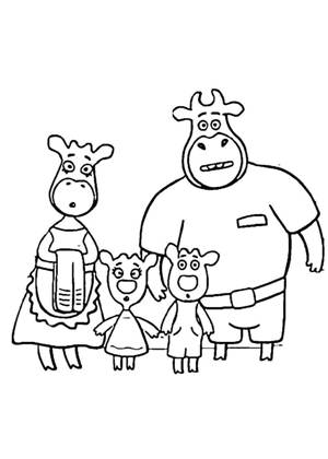 Оранжевая корова – раскраска 13