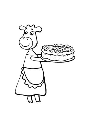 Оранжевая корова – раскраска 14