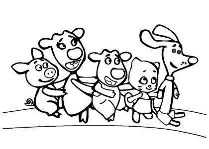 Оранжевая корова – раскраска 19