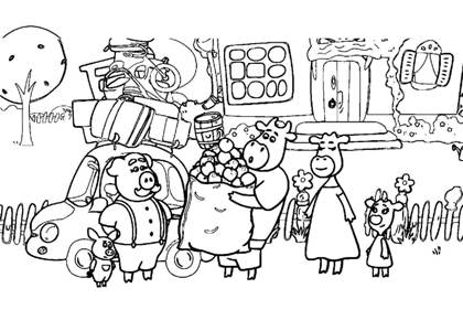 Оранжевая корова – раскраска 20