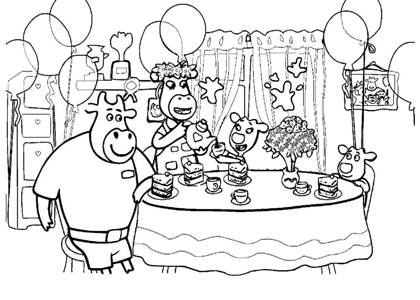 Оранжевая корова – раскраска 21