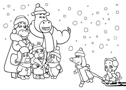 Оранжевая корова – раскраска 22