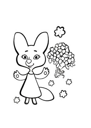 Оранжевая корова – раскраска 7