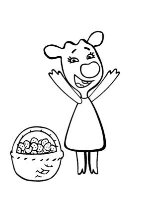 Оранжевая корова – раскраска 9