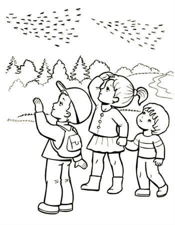 Раскраски Осень Осень — раскраска 1