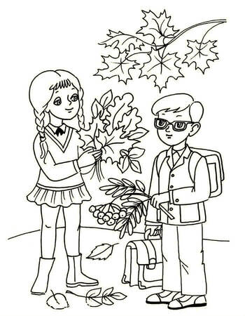 Раскраски Осень Осень — раскраска 11