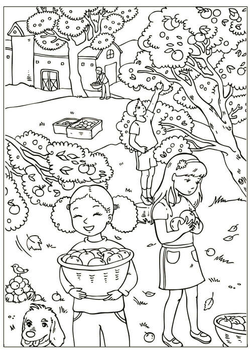 Раскраски Осень Осень — раскраска 15