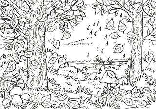 Раскраски Осень Осень — раскраска 20