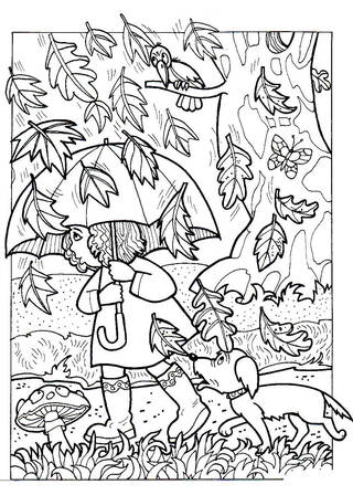 Раскраски Осень Осень — раскраска 22