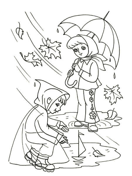 Раскраски Осень Осень — раскраска 4