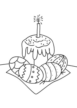 Пасха – раскраска 14