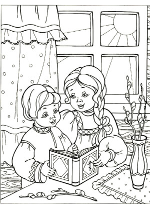 Пасха – раскраска 16