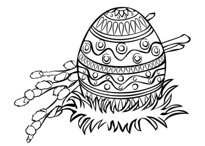 Пасха – раскраска 17