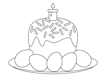 Пасха – раскраска 21