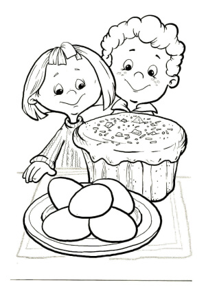 Пасха – раскраска 27