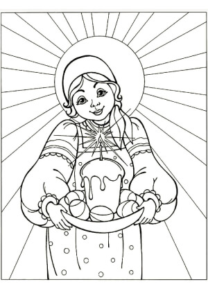 Пасха – раскраска 29