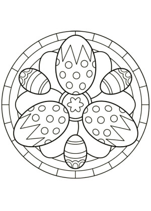 Пасха – раскраска 35