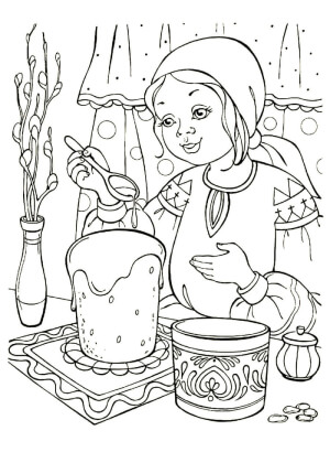 Пасха – раскраска 38