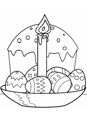 Пасха – раскраска 4