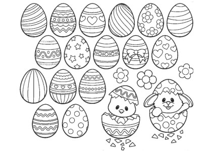 Пасха – раскраска 46