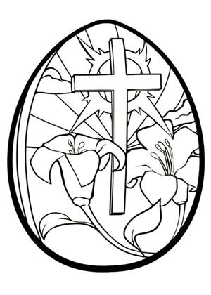 Раскраски Пасхальные яйца Пасхальные яйца раскраска 1