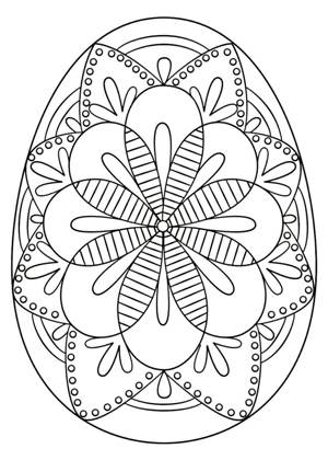 Раскраски Пасхальные яйца Пасхальные яйца раскраска 11