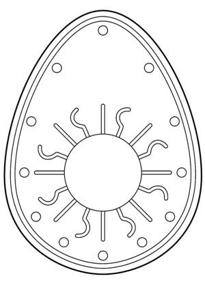 Раскраски Пасхальные яйца Пасхальные яйца раскраска 15