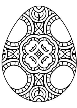 Раскраски Пасхальные яйца Пасхальные яйца раскраска 16