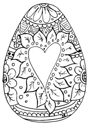 Раскраски Пасхальные яйца Пасхальные яйца раскраска 29