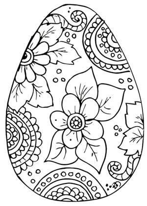 Раскраски Пасхальные яйца Пасхальные яйца раскраска 34