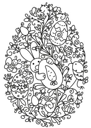 Раскраски Пасхальные яйца Пасхальные яйца раскраска 4