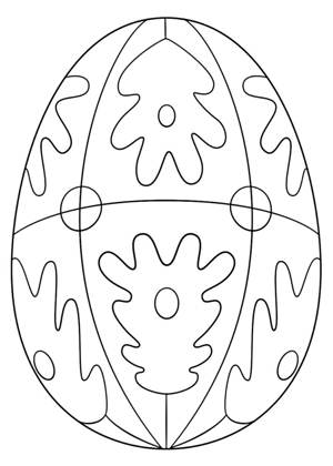 Раскраски Пасхальные яйца Пасхальные яйца раскраска 9