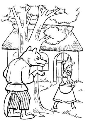 По русским народным сказкам раскраска 11