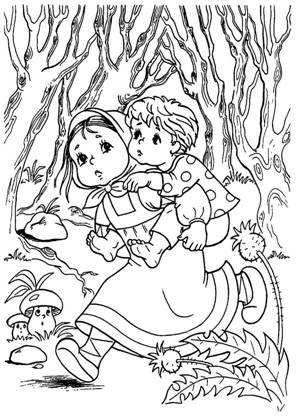 По русским народным сказкам раскраска 17