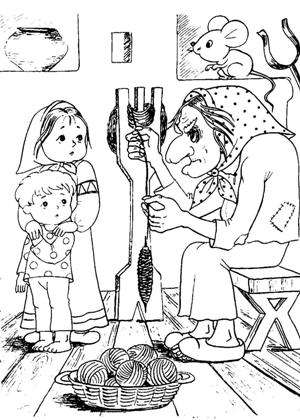 По русским народным сказкам раскраска 18