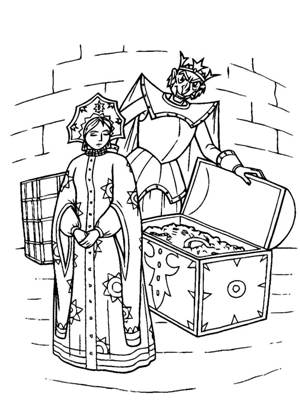 По русским народным сказкам раскраска 27