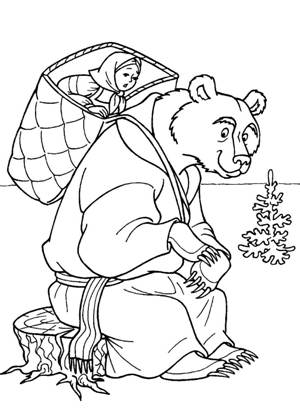 По русским народным сказкам раскраска 40