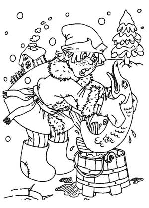 По русским народным сказкам раскраска 44