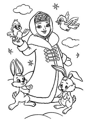 По русским народным сказкам раскраска 54