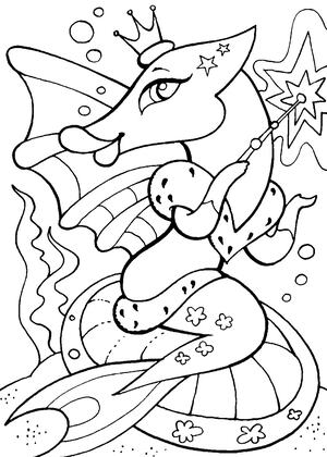 По щучьему велению — раскраска 2