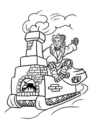 По щучьему велению — раскраска 5