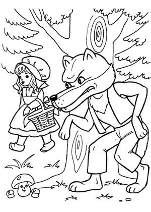 По сказкам Шарля Перро раскраска 17