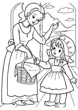 По сказкам Шарля Перро раскраска 19