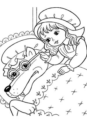 По сказкам Шарля Перро раскраска 21