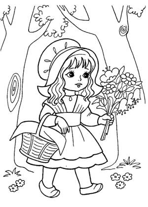 По сказкам Шарля Перро раскраска 23