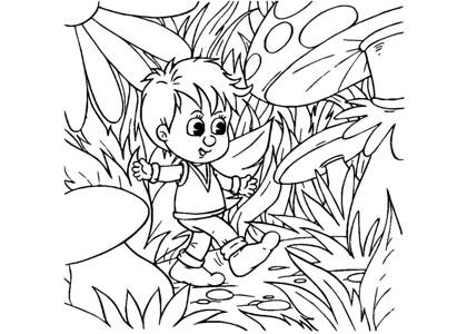 По сказкам Шарля Перро раскраска 28