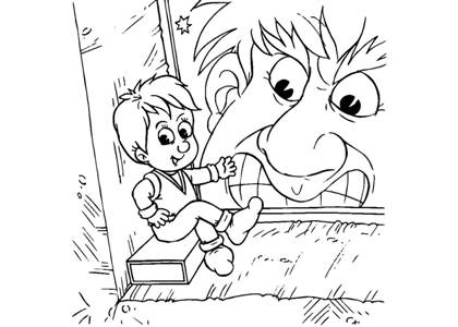 По сказкам Шарля Перро раскраска 29