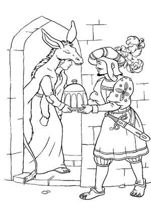 По сказкам Шарля Перро раскраска 31