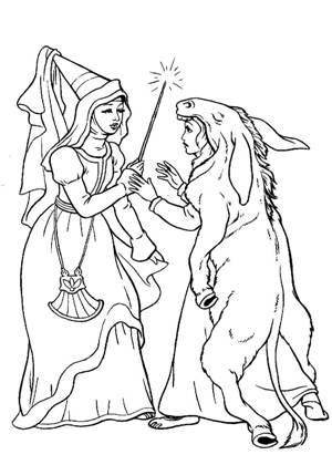 По сказкам Шарля Перро раскраска 32